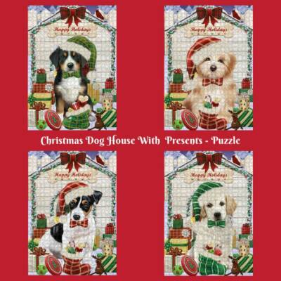 Christmas Dog Cat with Presents Pet Jigsaw Puzzle Games for Adults 1000 pcs.