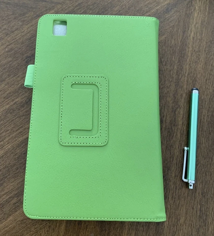 Slim Leather Case For Samsung Galaxy Tab 10.1 Inch SM-T530 Green - Image 2 of 2