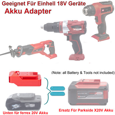 Akku Adapter Für Ferrex 20V Li-Ion Konvertieren zu Für Einhell 18V Geräte