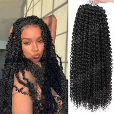 18" Synthetic Long Passion Curly Crochet Braids Braiding Hair Extensions