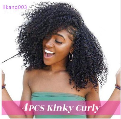 Afro Kinky Curly Hair Weave 4 Bundles 100 Natural Human Hair