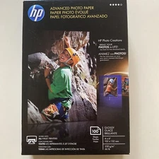 HP Advanced Glossy Photo Paper 100 Sheets 4” X 6” - Brand New