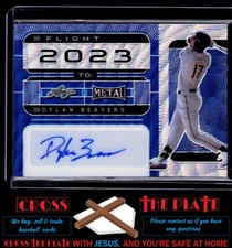1-2022 Leaf Metal Flight 2023 Auto Blue Wave Dylan Beavers Orioles 5/7 #FT-DB1