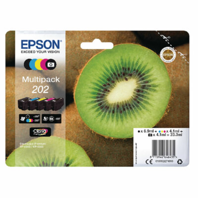 Epson 202 Komplettsatz Original Tintenpatronen Kiwi Serie