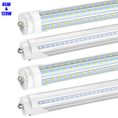 FA8 T8 8FT LED Shop Light Bulbs 45W 120W LED Tubes Garage Ceiling Lights F96T12