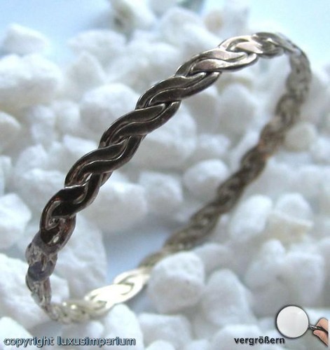 *Silberarmreif Armreif in aus 800 Silber Reif Antik Armschmuck Durcmesser 6,8 cm - Picture 10 of 12