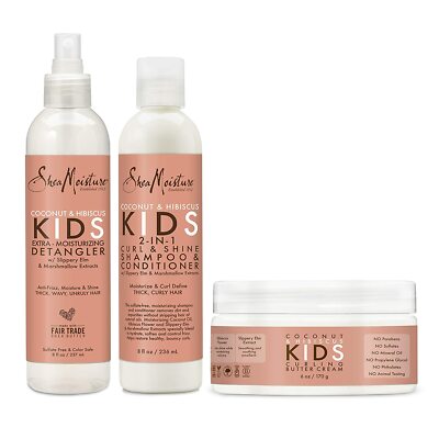 Shea Moisture | Kokos & Hibiskus Kinder Haarpflegeprodukte für lockiges Haar