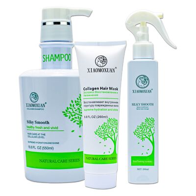 Xiaomoxuan Tea Tree Hair Mask for Frizzy Hair Care with Collagen Shampoo and ...