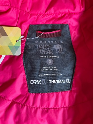 Mountain Hardwear Jacke Damen XS Barnsie Streifen grau Kapuze Skimantel Neu mit Etikett - Bild 2 von 14