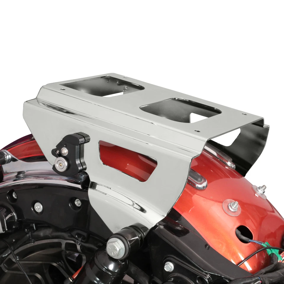 Kit de acoplamiento desmontable de montaje individual cromado apto para Harley Electra Glide 09-13 Foto 3 de 4