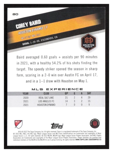 2022 Topps MLS #1-200 Base cards Pick Your Card(s) Complete Your Set - Picture 147 of 347