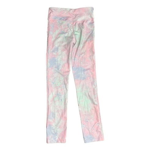 Nike Girl's Size Large Pink Tie Dye Dri-Fit One Leggings - Picture 7 of 7
