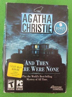AND THEN THERE WERE NONE BY AGATHA CHRISTIE - PC DVD-ROM SOFTWARE  - 2 CD'S