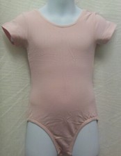 Sansha PINK Short Sleeved Girls Dance Leotard Cotton Spandex Frontlined
