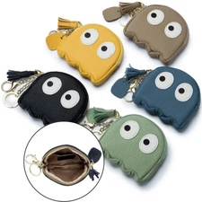 Cute Cartoon Genuine Leather Mini Coin Purse Keychain Pouch Card Holder Womens