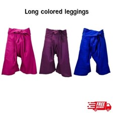 Thai Fisherman black color LongTory Pant Cotton toray Massage beach YogaTai Chi