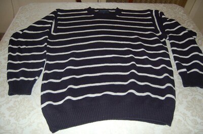 Alcott, Pullover da uomo, Puro Cotone, Blu bianco, come nuovo, tg