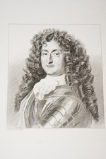 Portrait-ROGER COMTE DE BUSSY RABUTIN-GRAVURE ACIER-VERSAILLES