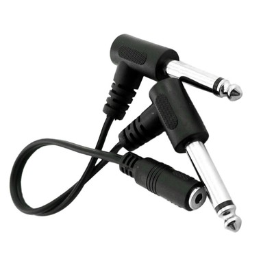 3,5 Mm (Mini) 1/8 TRS Stereo Buchse auf 2 Dual 1/4 Zoll 6,35 Mm Mono TS Stecker