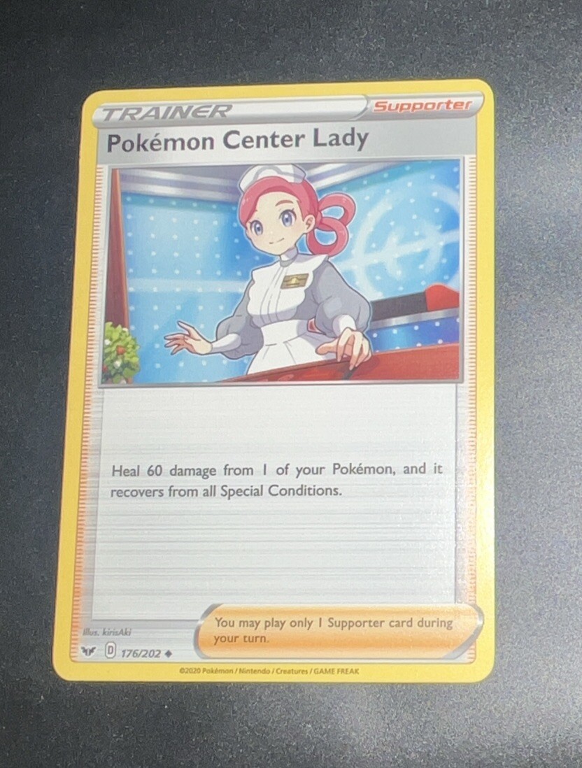 Pokemon Center Lady 176/202 Uncommon Sword and Shield  NM