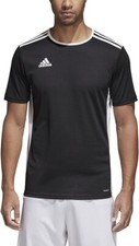 Adidas Entrada 18 Jersey, Youth, Medium, Black - NEW
