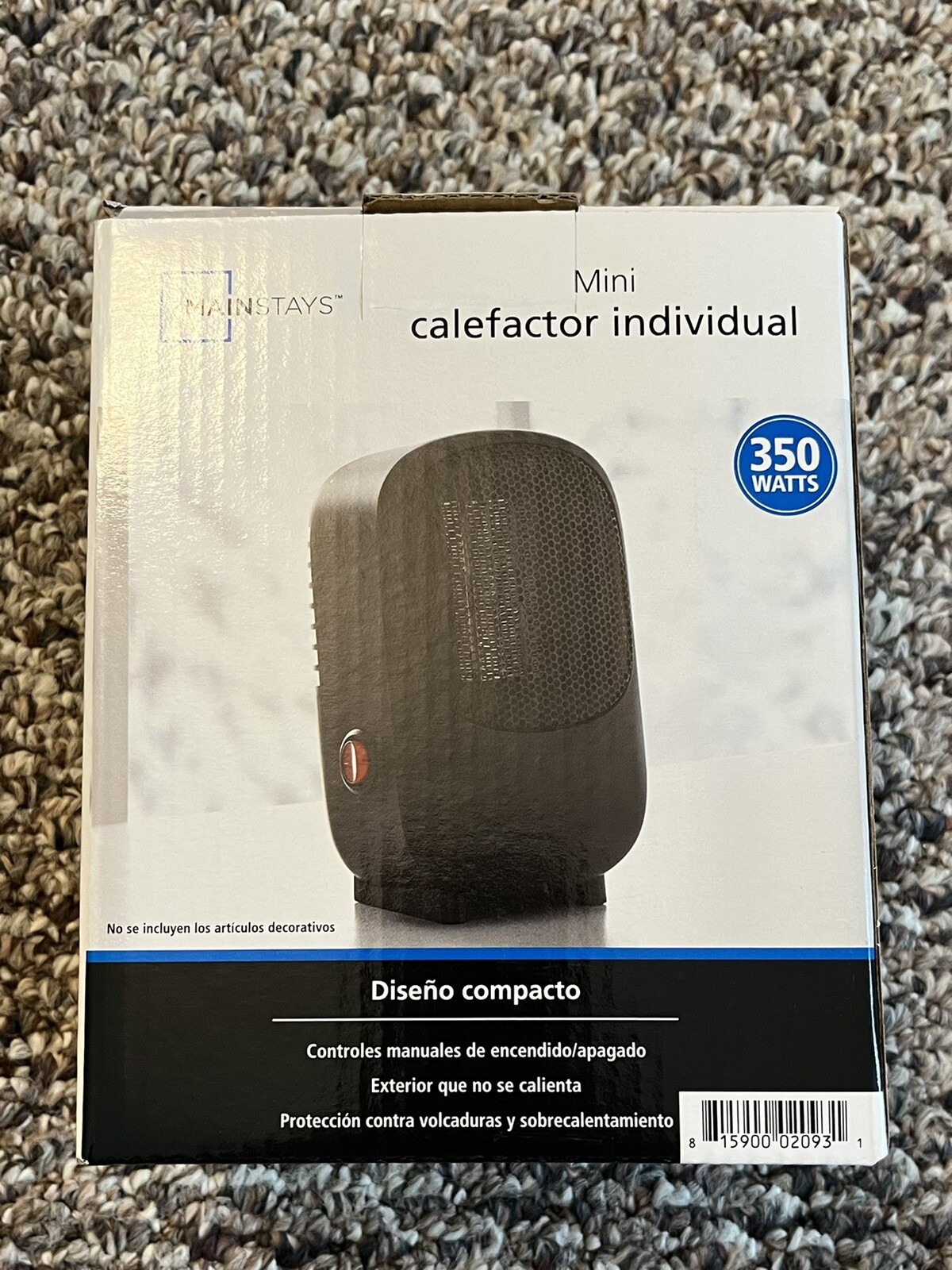 Personal Mini Electric Ceramic Heater 350W Indoor Black Overheat Protection  | eBay