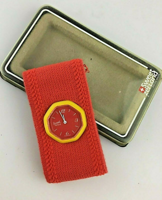 Prototyp Uhr Sweet Zerland Swiss Vintage 90'S Mit Elastischem Stoffarmband