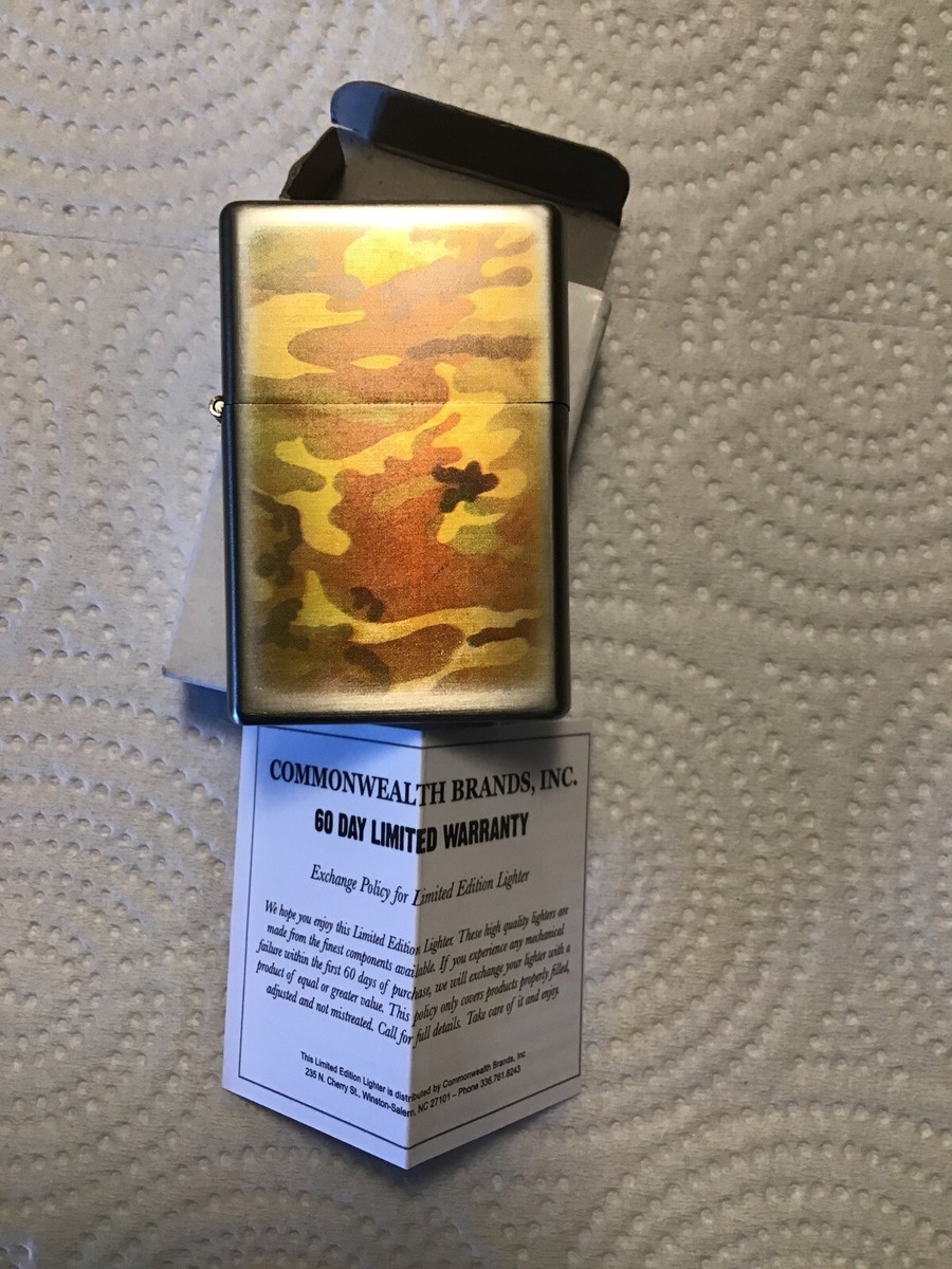NIB 2010 LE CAMEL CIGARETTE PROMO LIGHTER w/CAMO DESIGN - COMMONWEALTH  BRANDS