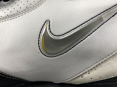 2007 NKE Uptempo Zoom Basketball Shoes Size 13 White/Black  display picture 1
