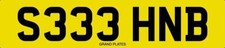 SEAN B PRIVATE NUMBER PLATE SEANS CAR REG S333 HNB SEANO SHAWN SHAUN FEES PAID