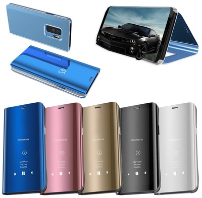 Handy Hülle Smart View Spiegel Tasche Flip Case Etui für iPhone
