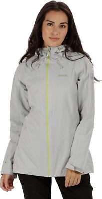 Regatta ladies Hamara Outdoor Jacket II Waterproof Shell Jacket Light Steel, XS,