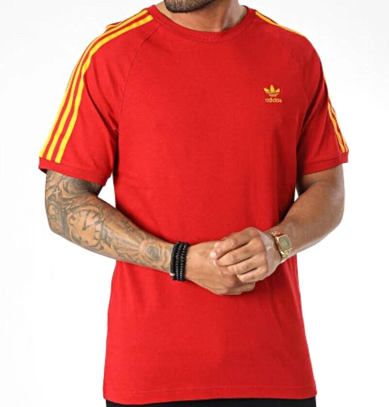 Adidas originals 3 deals stripe t shirt mens