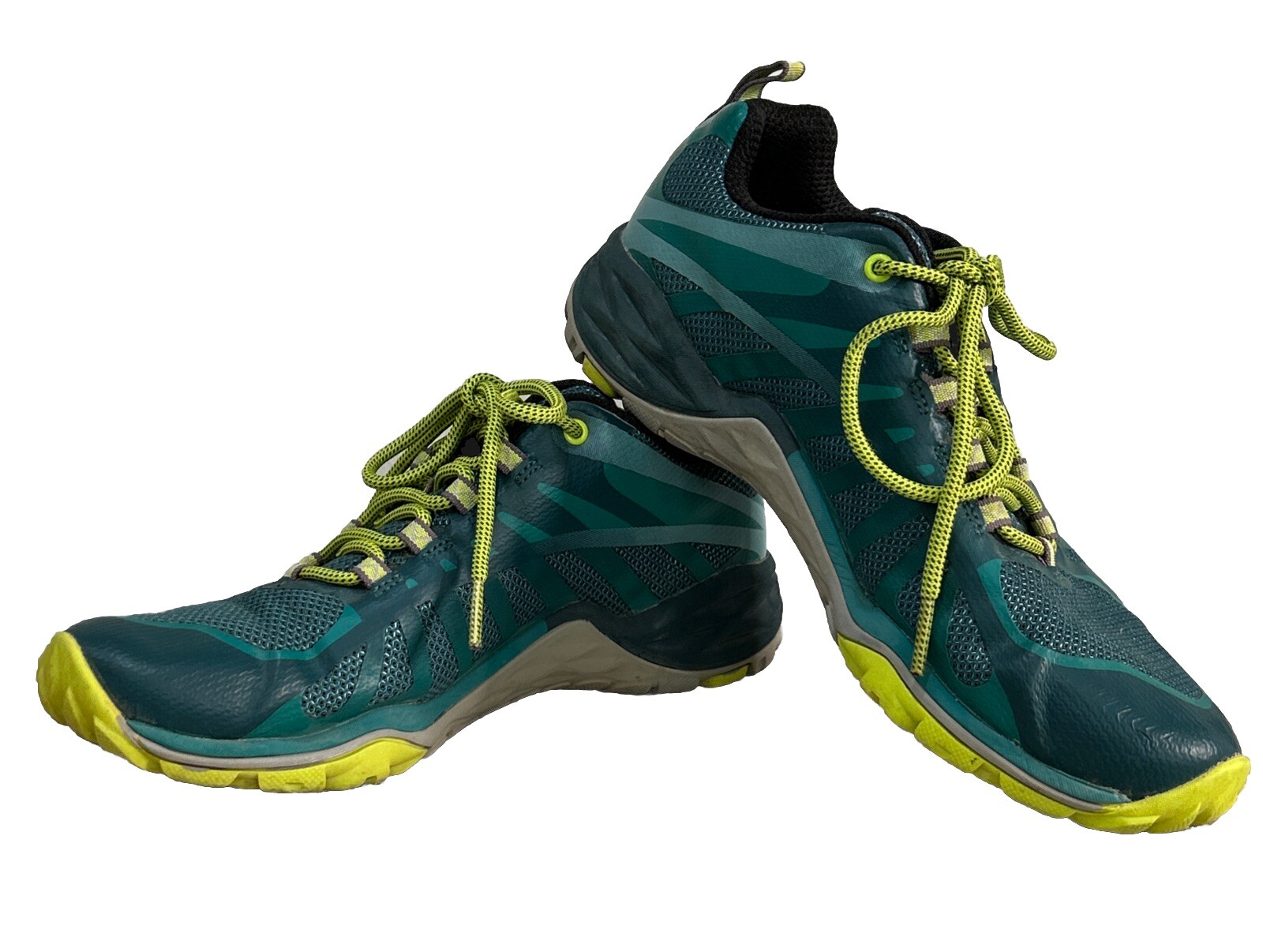 Scarpe da ginnastica Merrell QForm2 Select Grip verde giallo donna taglia 6 5 trail escursionismo