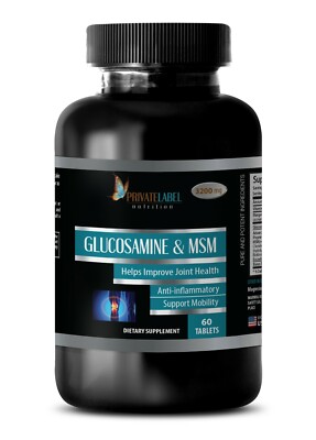GLUCOSAMINE SULFATE & MSM Complex 3200mg - Improves Flexible Muscle Tissue