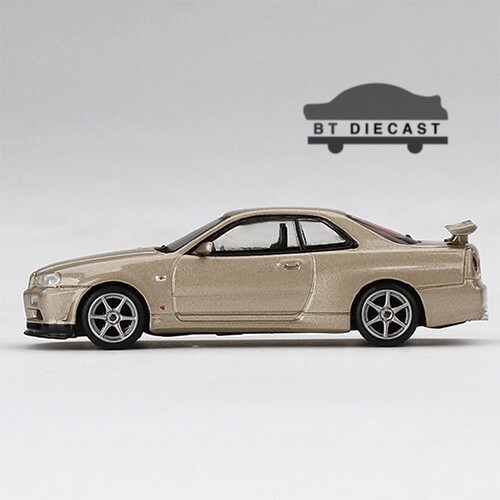 MINI GT NISSAN SKYLINE GT-R R34 M SPEC SILICA 1/64 DIECAST MODEL