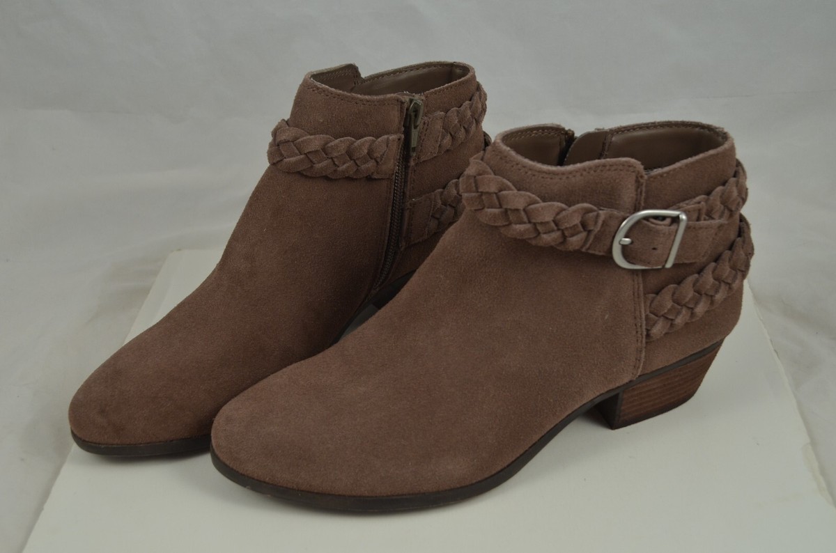 Bass Shoes Nina Braid Women's Size 8M Brown Booties Boot Heel
