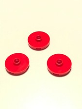 New Lego 3x Red Tile, Round 2 x 2 with Open Stud 18674