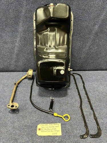 1982-1995 FORD MUSTANG 5.0L ENGINE OIL PAN/flanges/ Pick Up Tube /oil sensor Oem
