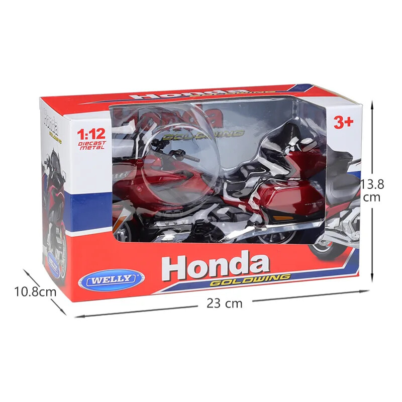 Blauw Honda Met Drie Wielen 1800 Gouden Vleugel in Aard Front View