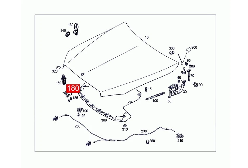 NUEVO 2188800064 Para Mercedes-Benz OEM 13-16 CLS550 Capó-Cerradura de cierre de seguridad Foto 2 de 4