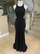  298 NWT BLACK LA FEMME PROM/PAGEANT/FORMAL DRESS/GOWN 22288 SIZE 6