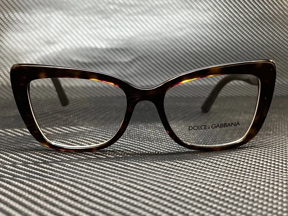 Gafas para mujer Dolce & Gabbana DG3308 502 Havana ojo de gato 53 mm Foto 2 de 4