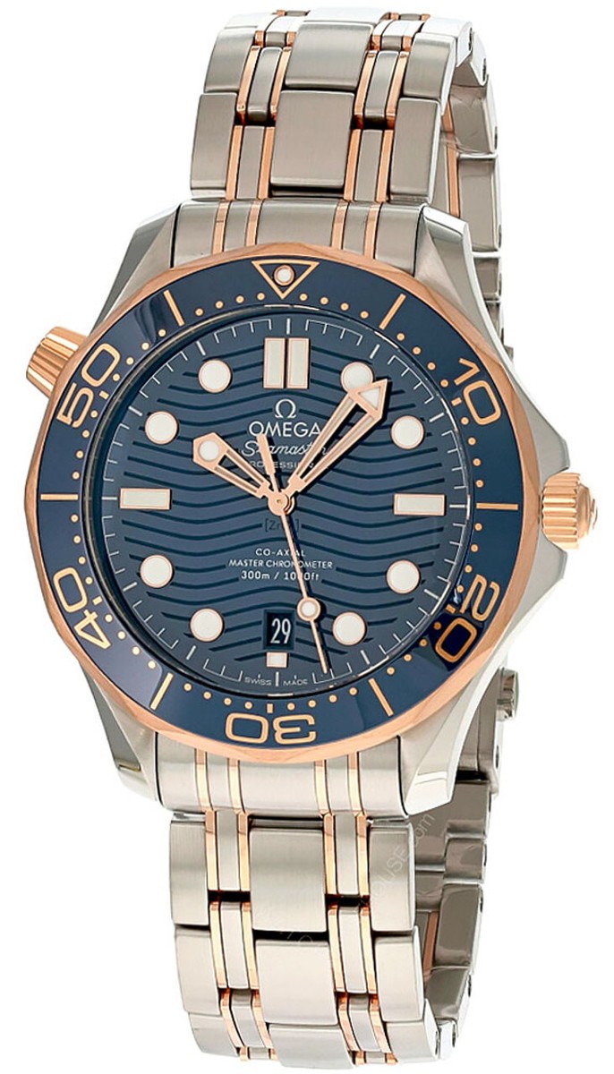Omega Seamaster Diver 300 Co-Axial 42mm 18K SS Men's Watch 210.20