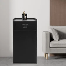 Restaurant Trash Bin Cabinet W/ Tray Rack 40 Gallon For Self-service Restaurant