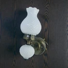 Vintage Hobnail Milk Glass Wall  Sconce Electric Light Decor
