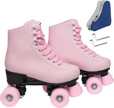 Roller Skates Women  Men Adjustable Four Shiny Wheel Skates Outdoor Indoor Use