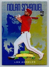 Nolan Schanuel 2024 Panini Crusade #30 Crusade Blue Los Angeles Angels (RC)