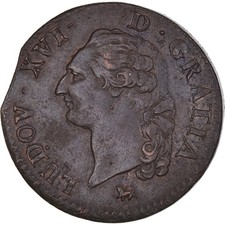 [#1150916] Coin, France, Louis XVI, Sol à l Ecu, 1791, Paris, AU, Cop, per