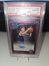 2018-19 Optic Michael Porter Jr Rookie Fast Break Pink Auto PSA 10 Gem Mint /20